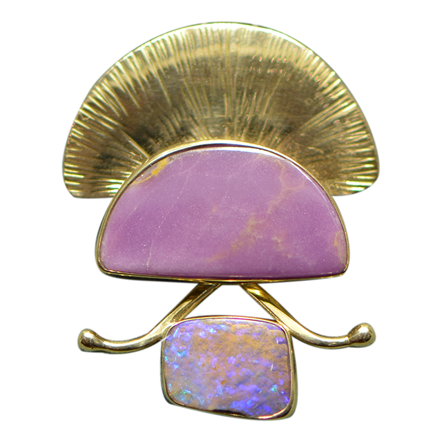 Phosphosiderite/Opal Necklace - 14K/Sterling