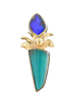Original Necklace - 14K/SS - Chrysocolla/Boulder Opal