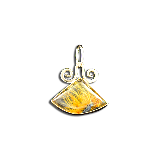 Rutilated Quartz  Necklace: 14K