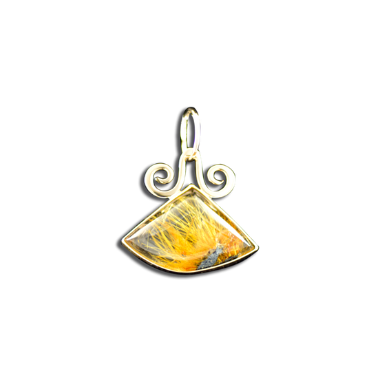 Rutilated Quartz  Necklace: 14K
