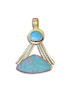 New! ORIGINAL NECKLACE - 14K / 2 OPAL DOUBLETS