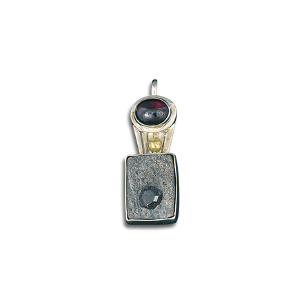 New! Original Necklace: SS/14K - Garnet / plus Garnet in Shist