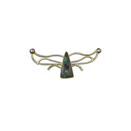 Boulder Opal Neckslide:  - 14K