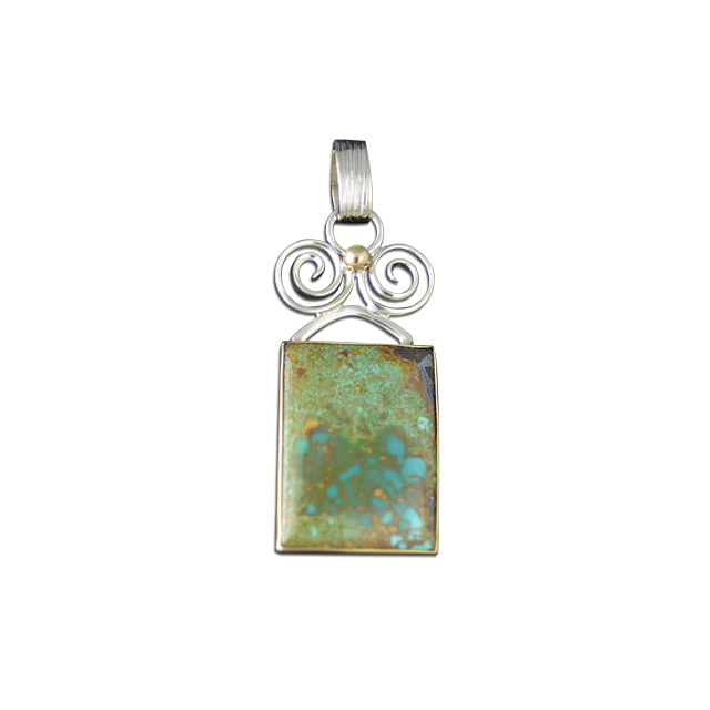 New! Original Necklace - SS/14k / Turquoise