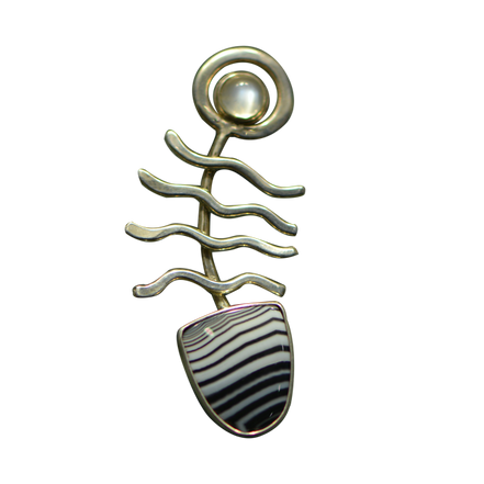 Original Pin: SS/Sardonyx/Moonstone