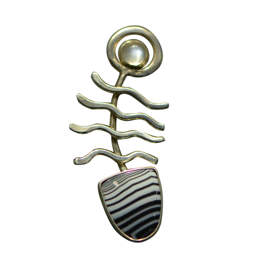 Original Pin: SS/Sardonyx/Moonstone