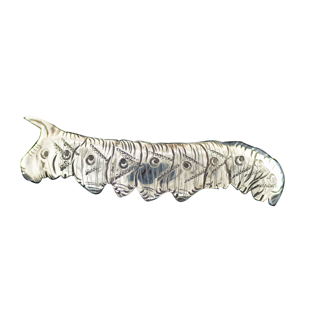 Original Pin: Tomato Horn Worm - Sterling