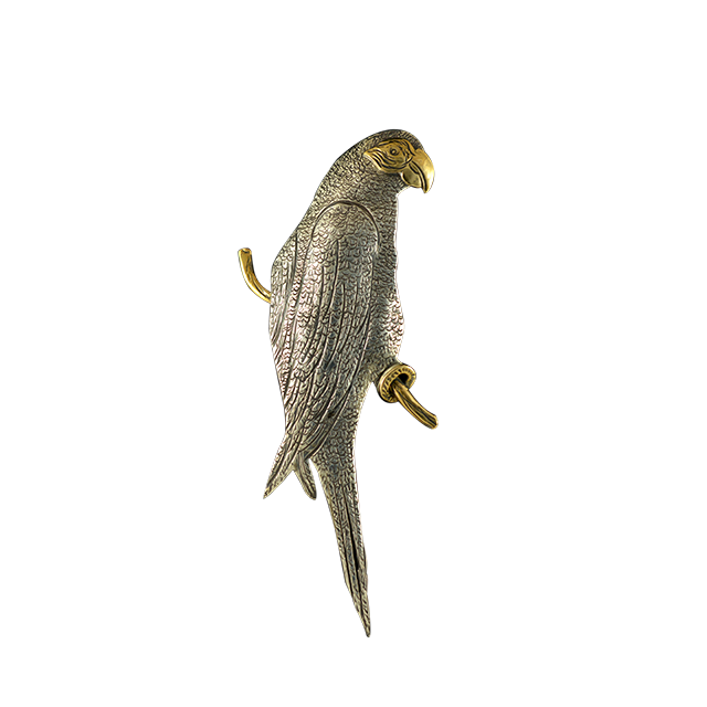 Original Pin/Pendant Parrot - SS/Brass