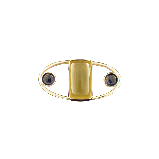 Beryl and Iolite Necklace: 14K