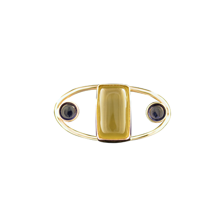 Beryl and Iolite Necklace: 14K