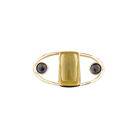 Beryl and Iolite Necklace: 14K