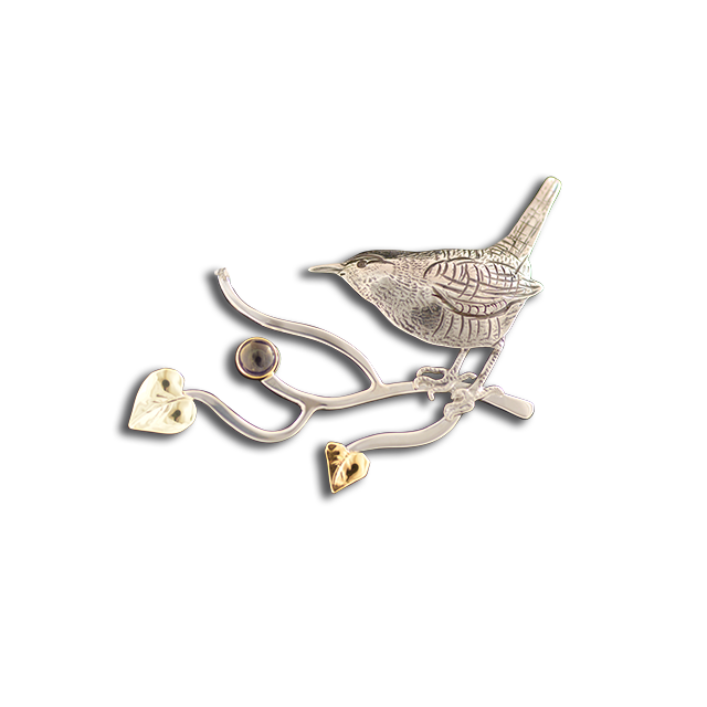 Original Pin/Pendant - SS/14K - Iolite