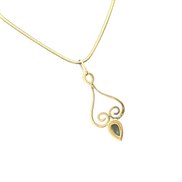 Aquamarine Necklace in 14K