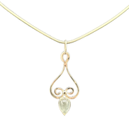 Aquamarine Necklace in 14K
