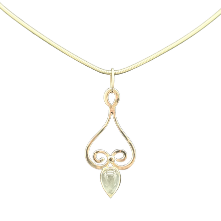 Aquamarine Necklace in 14K