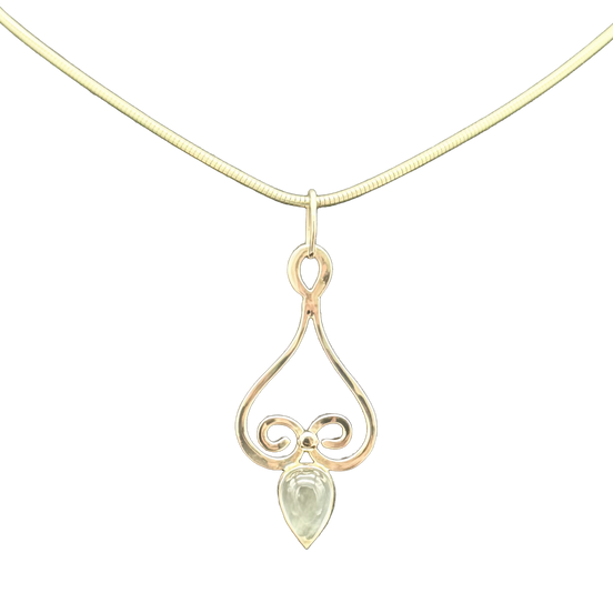 Aquamarine Necklace in 14K