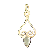 Aquamarine Necklace in 14K