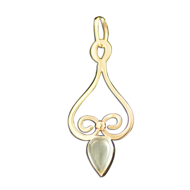 Aquamarine Necklace in 14K
