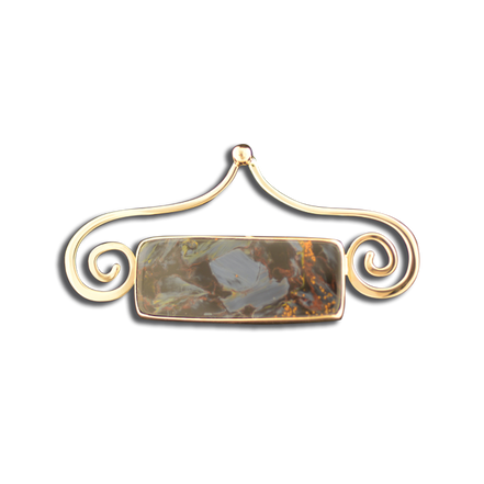 Pietersite Pin/Pendant: 14K
