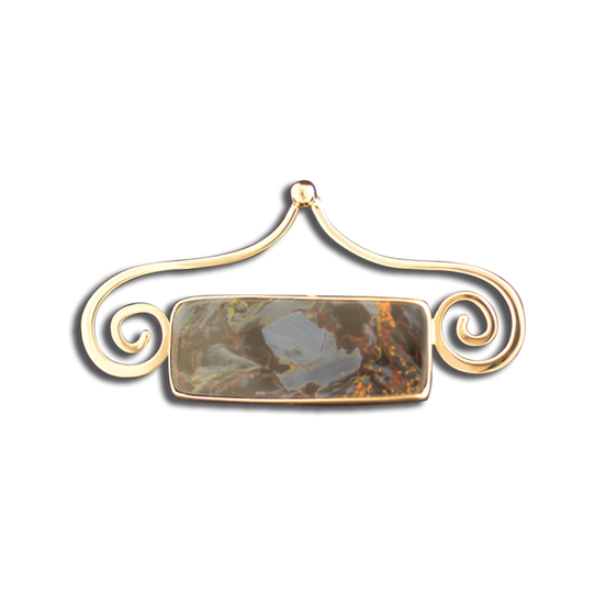 Pietersite Pin/Pendant: 14K