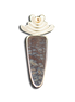 Original Pin/Pendant - SS/14K/Fossilized Dinosaur Bone