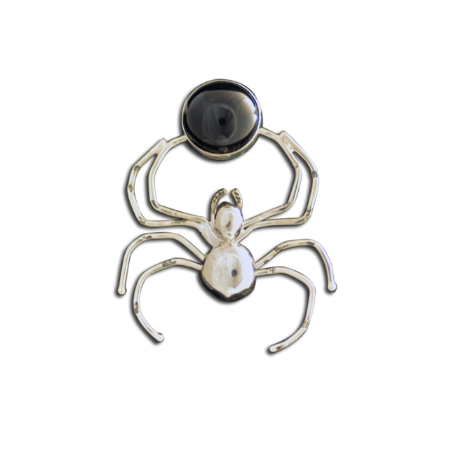 Original Necklace - Black Widow - SS/Black Onyx