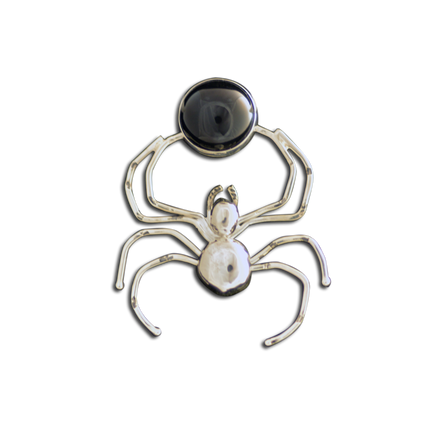 Original Necklace - Black Widow - SS/Black Onyx