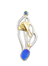 Opals and Manta Ray Pin/Pendant - SS/14K