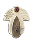 Original Pin/Pendant - SS/Garnet & Garnet Schist