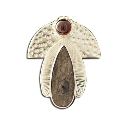 Original Pin/Pendant - SS/Garnet & Garnet Schist