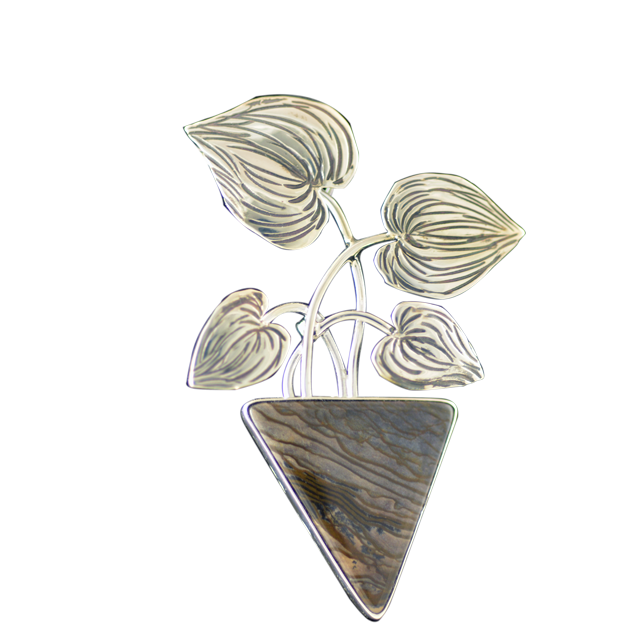 Original Pin/Pendant: SS/Deschutes Jasper