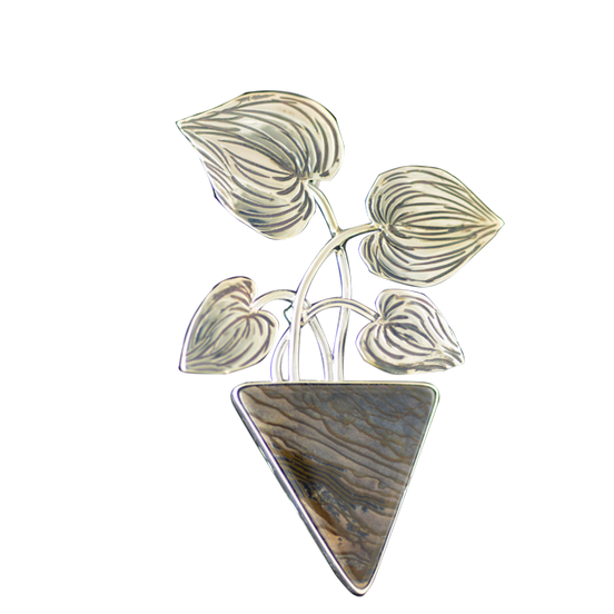 Original Pin/Pendant: SS/Deschutes Jasper