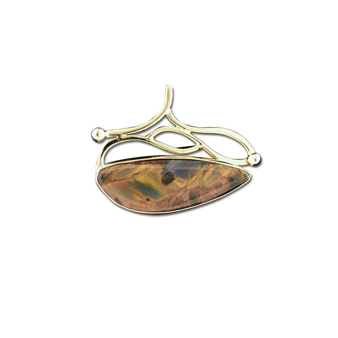 Pietersite Necklace: 14k