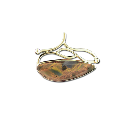 Pietersite Necklace: 14k