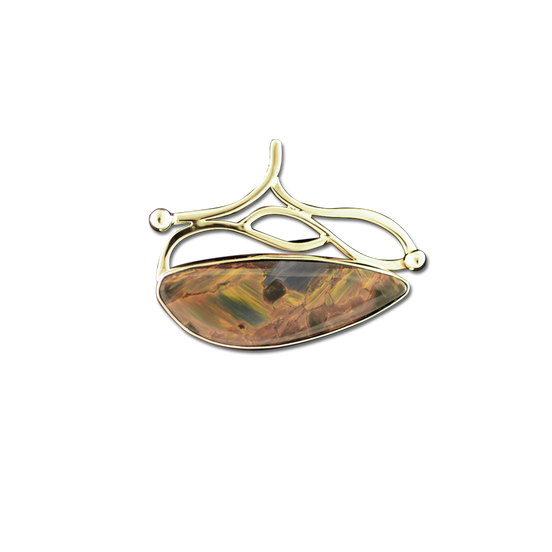 Pietersite Necklace: 14k