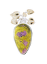 Original Pin/Pendant: Serpentine w/ Stichtite - SS/14k