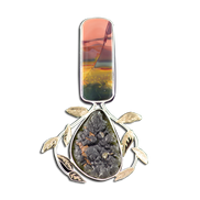 Original Pendant: Jasper/Moldavite - SS/14K