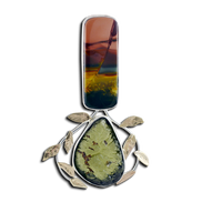 Original Pendant: Jasper/Moldavite - SS/14K
