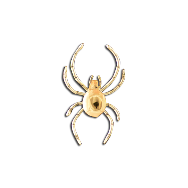 Original Pin/Pendant Black Widow Spider - SS/14K