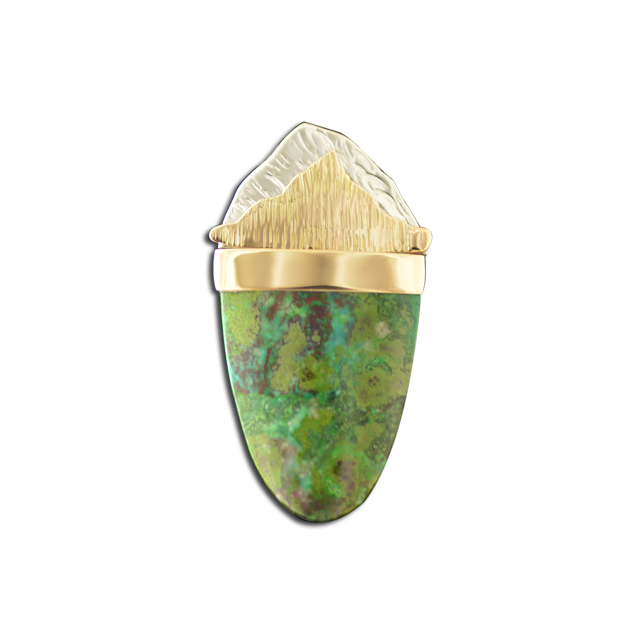Jasper Pendant: 14K/SS
