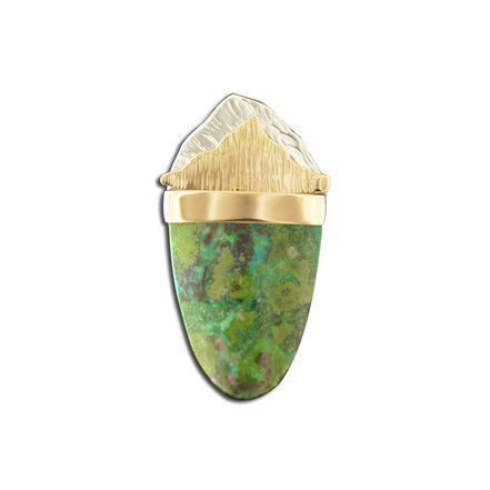 Jasper Pendant: 14K/SS