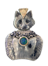 Original Pin/Pendant: Princess Meow Meow   - SS/14K/Opal Mosaic