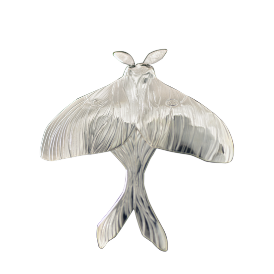 Luna Moth Pin or Pendant in Sterling