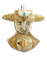 Original Pin/Pendant: Queen Bee Kitty  - SS/B/Opal Triplet