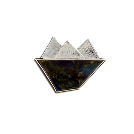 Labradorite Pin/Pendant: SS
