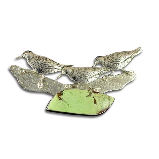 Original Necklace: SS/CHRYSOPRASE - SAND PIPERS