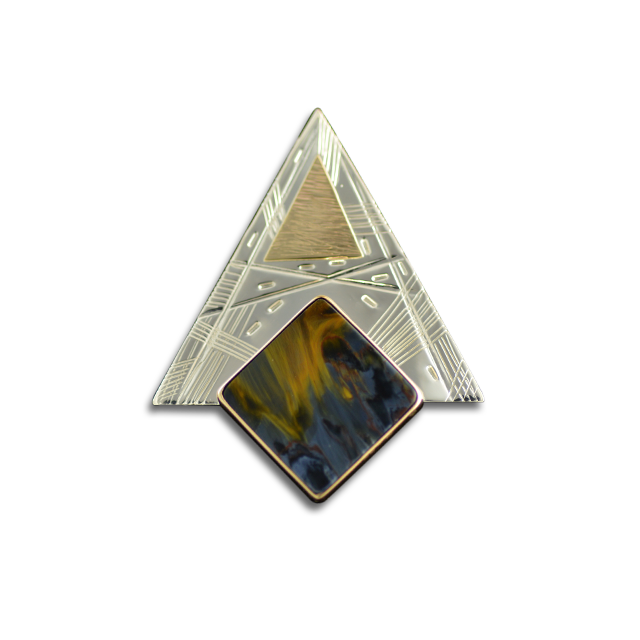 Original Pin/Pendant: Pietersite - SS/14K