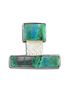 Chrysocolla Malachite Necklace in Sterling and 14K