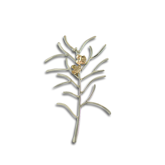 Rosemary Branchl Pin/Pendant: SS/14K