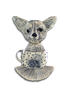 Original Pin/Pendant: TeaCup Chihuahua - SS